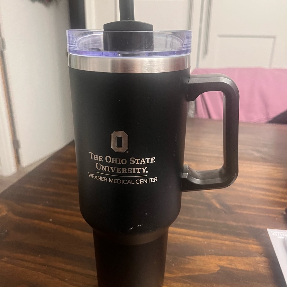 Ohio State University Black Travel Mug